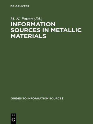cover image of Information Sources in Metallic Materials